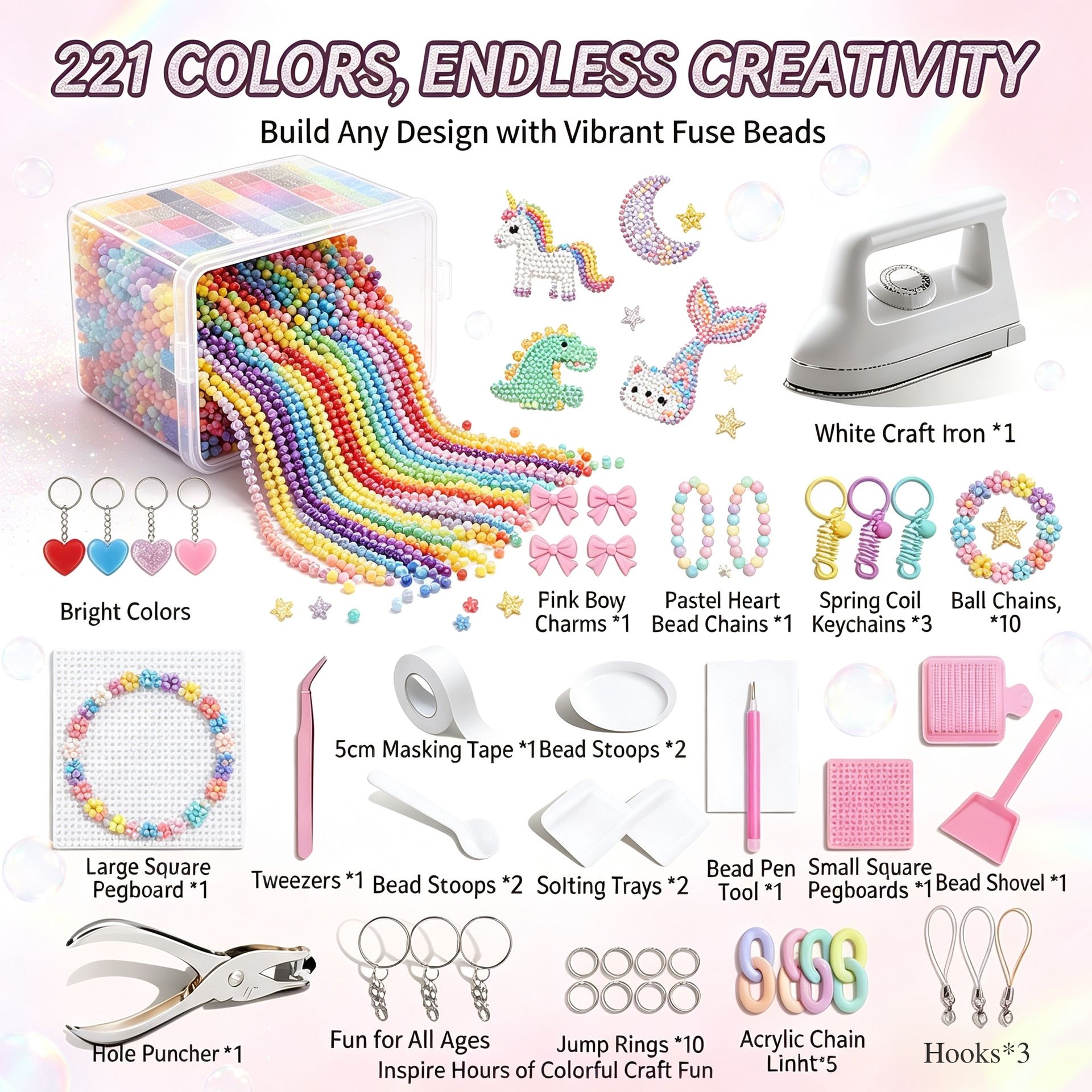 221 Colors Endless Creativity Fuse Bead Kit