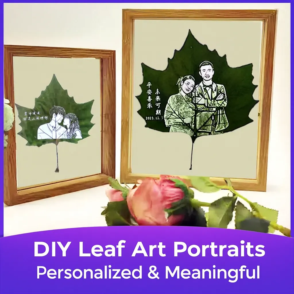 DIY Leaf Art with Personalized Portraits.webp