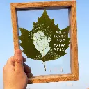 Custom Leaf Carving Photo Frame