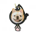 Customized Pet Leather Carved 3D Keychain with Engraved Tag for Cats and Dogs - Pet Birthday Commemorative Pendant and Car Accessory